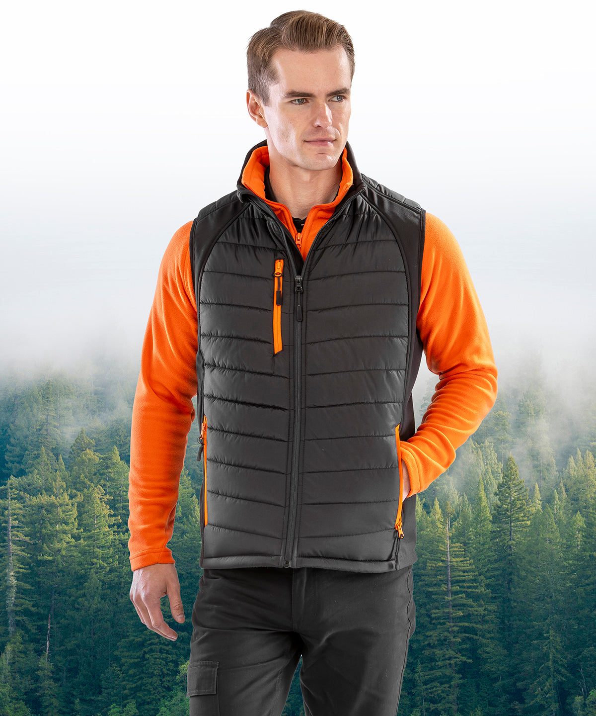Compass padded softshell gilet 