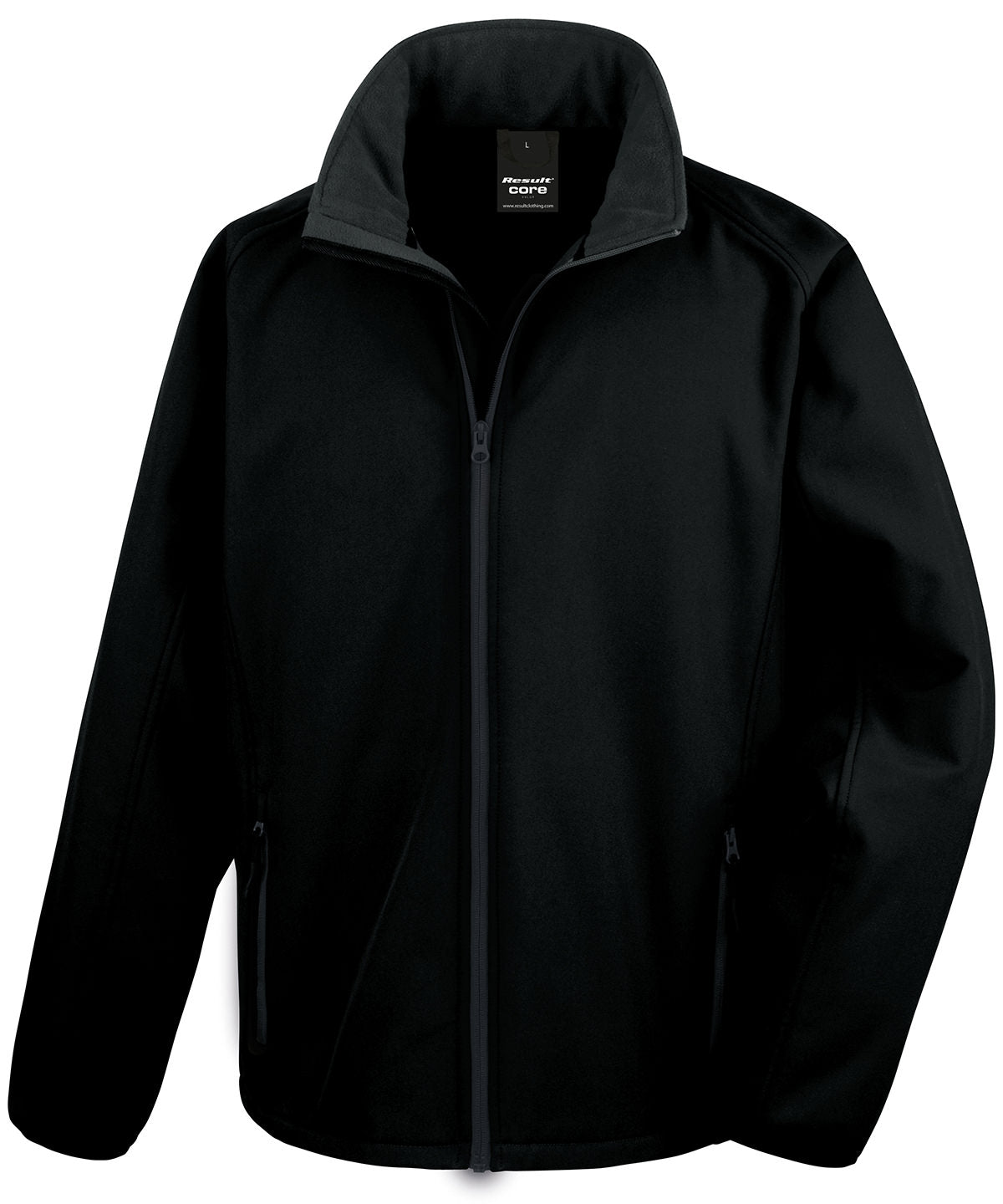 Printable softshell with recycled fleece inner