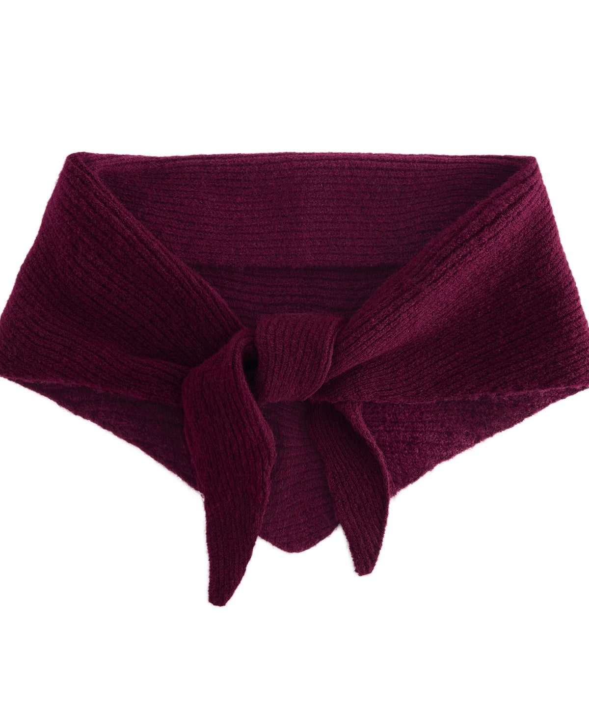 Knitted triangle scarf
