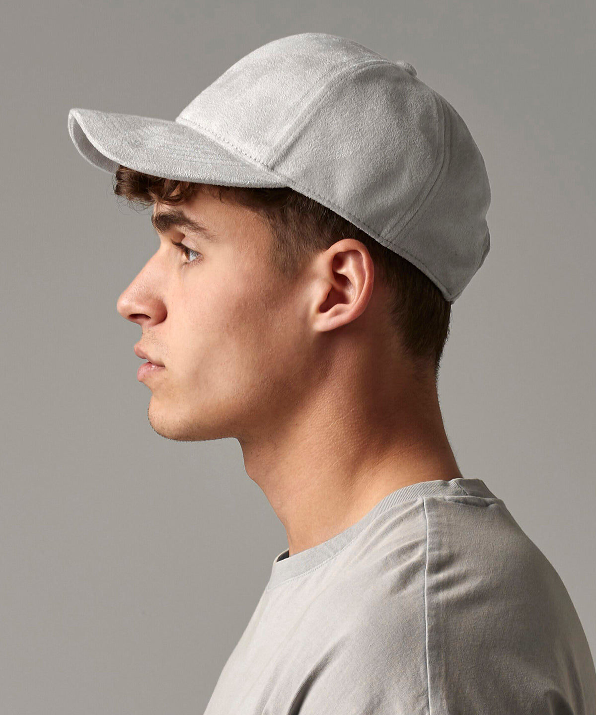Faux suede 6-panel cap