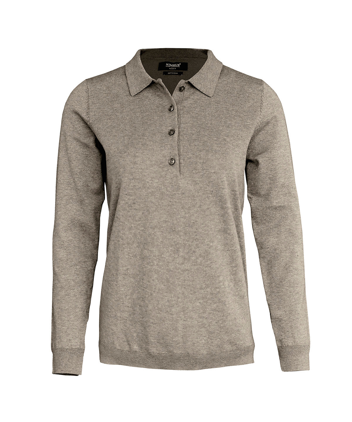 Women’s Brighton long sleeve polo – elegant knitted polo