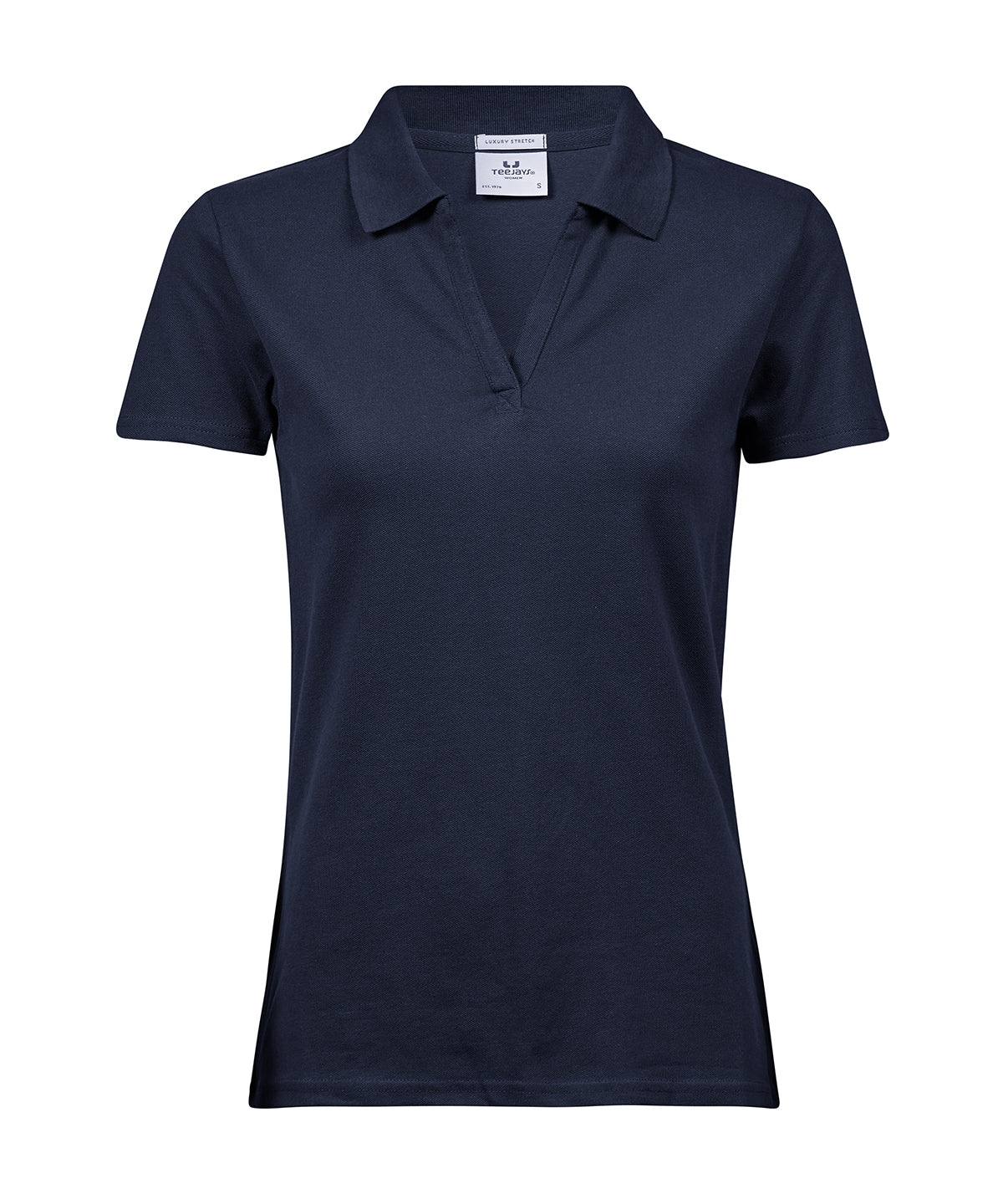 Women’s luxury stretch v-neck polo (1409)